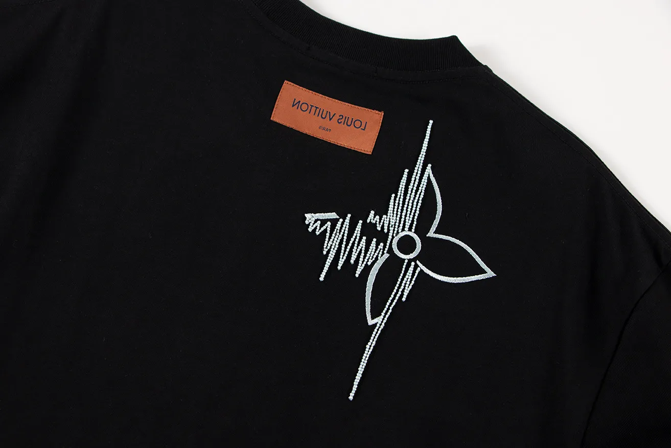 🅿️160 Style: 2026 new Louis Vuitton short-sleeved T-shirt Material: High version 300g double yarn combed cotton Size: S～XL Color: black white Style number: H2003